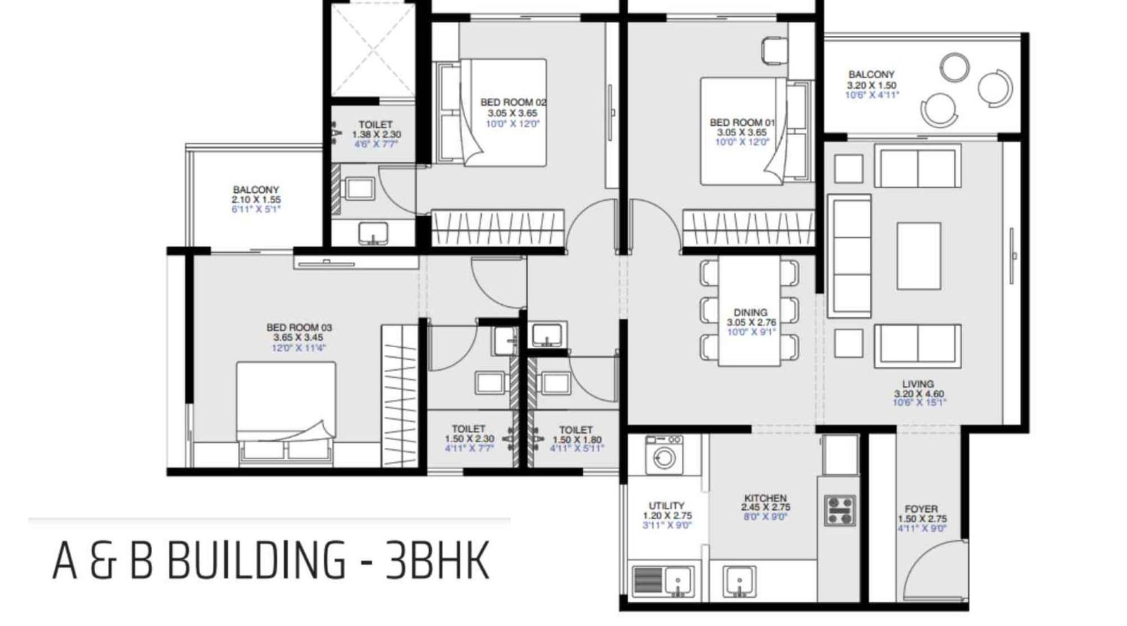 Silver-Astra-Floor-Plan-3 bhk